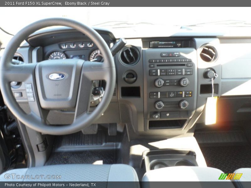 Ebony Black / Steel Gray 2011 Ford F150 XL SuperCrew