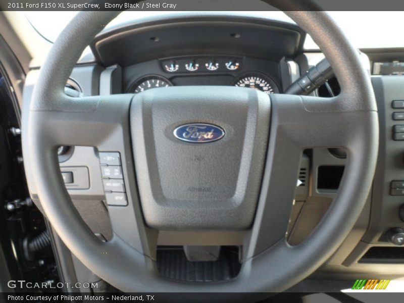 Ebony Black / Steel Gray 2011 Ford F150 XL SuperCrew