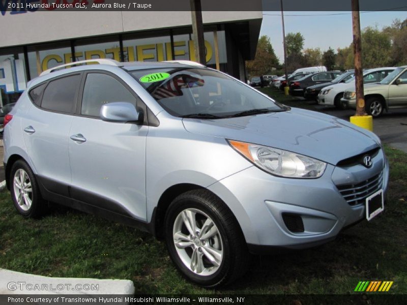 Aurora Blue / Taupe 2011 Hyundai Tucson GLS
