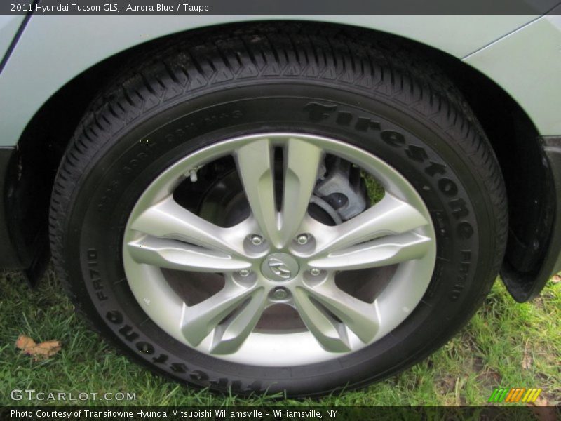 Aurora Blue / Taupe 2011 Hyundai Tucson GLS