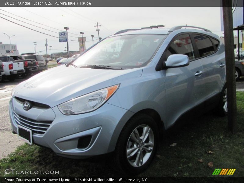 Aurora Blue / Taupe 2011 Hyundai Tucson GLS