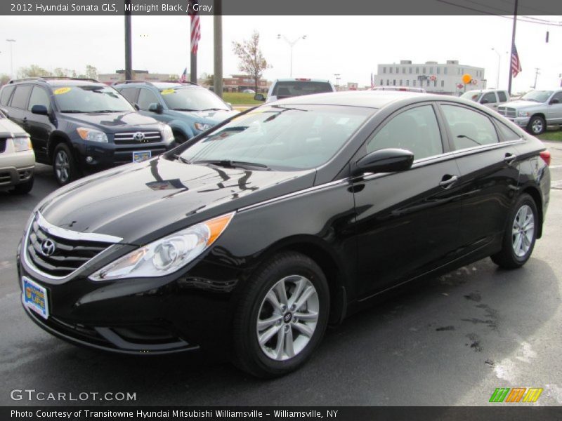 Midnight Black / Gray 2012 Hyundai Sonata GLS