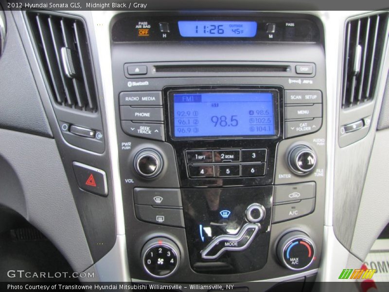 Midnight Black / Gray 2012 Hyundai Sonata GLS