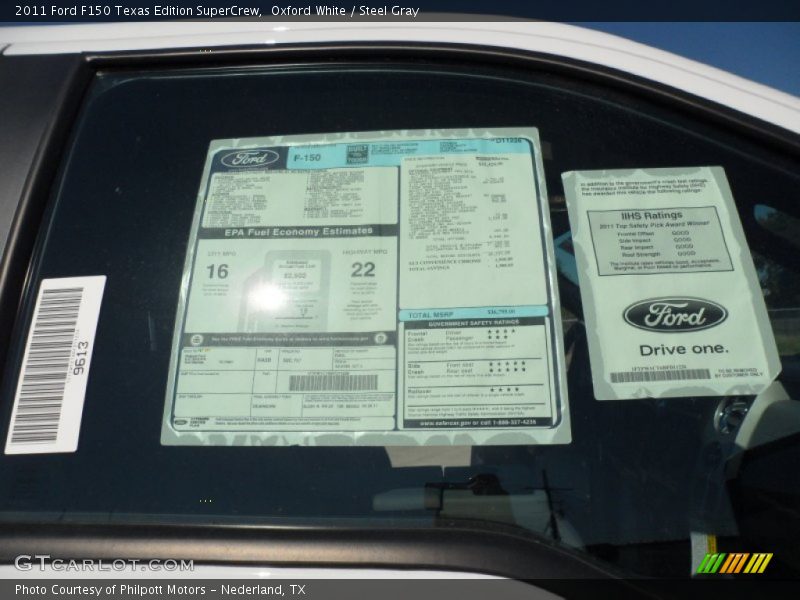 Oxford White / Steel Gray 2011 Ford F150 Texas Edition SuperCrew