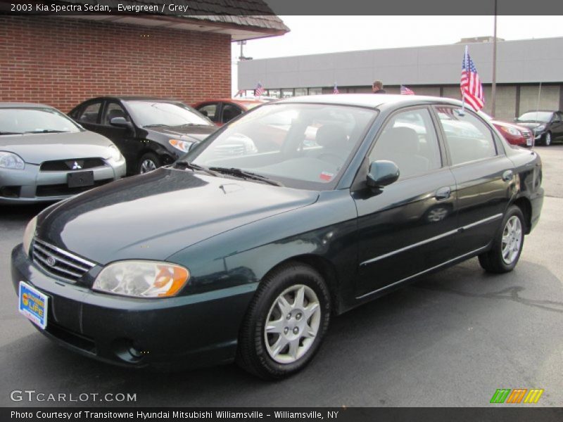 Evergreen / Grey 2003 Kia Spectra Sedan