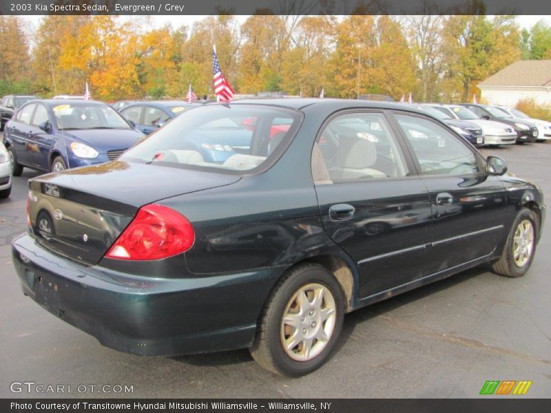 Evergreen / Grey 2003 Kia Spectra Sedan