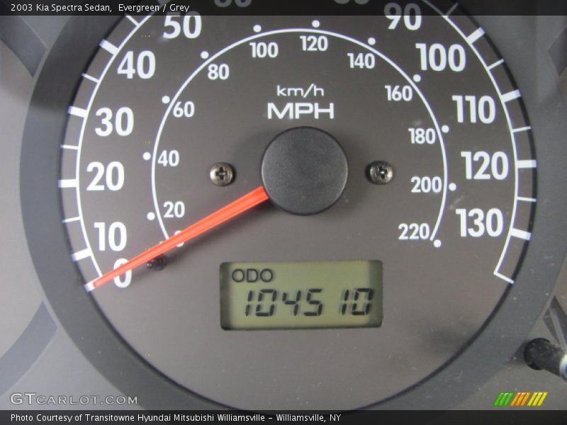Evergreen / Grey 2003 Kia Spectra Sedan