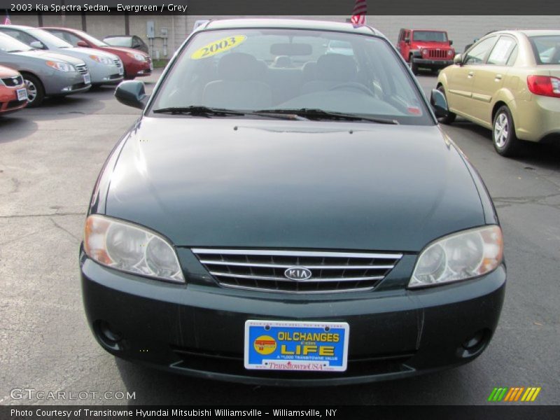 Evergreen / Grey 2003 Kia Spectra Sedan