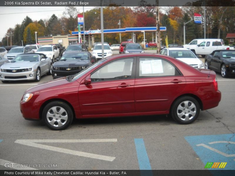Radiant Red / Beige 2006 Kia Spectra EX Sedan