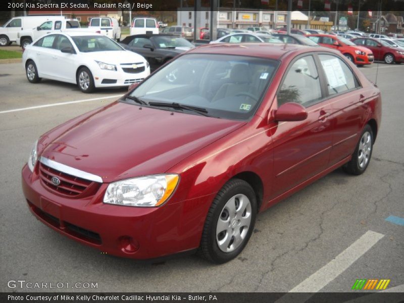 Radiant Red / Beige 2006 Kia Spectra EX Sedan