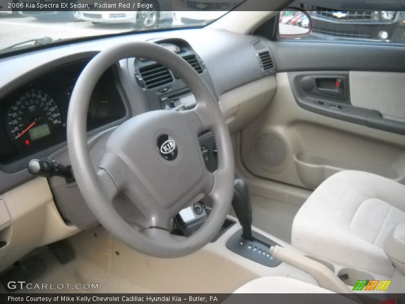 Radiant Red / Beige 2006 Kia Spectra EX Sedan