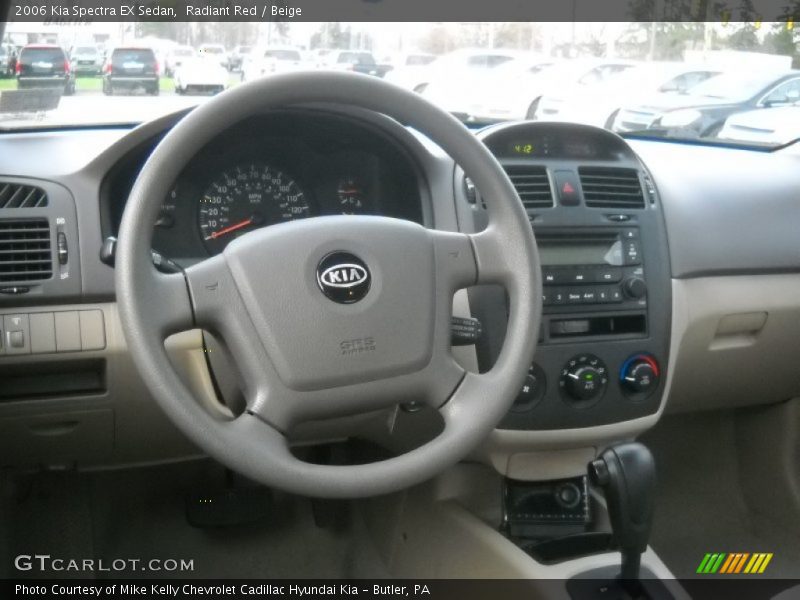 Radiant Red / Beige 2006 Kia Spectra EX Sedan