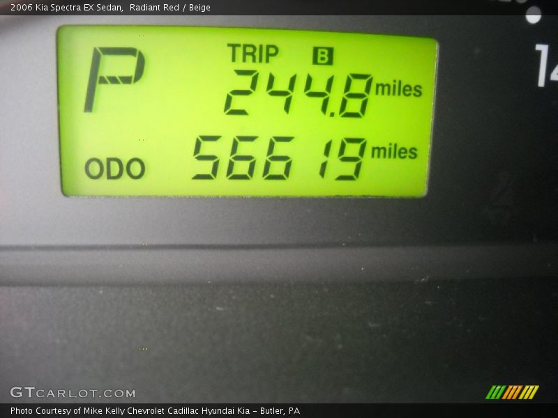 Radiant Red / Beige 2006 Kia Spectra EX Sedan