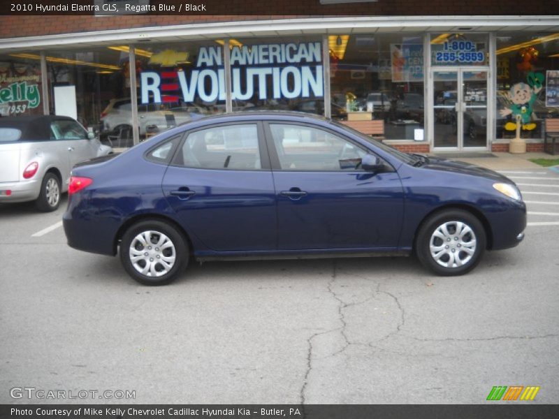 Regatta Blue / Black 2010 Hyundai Elantra GLS