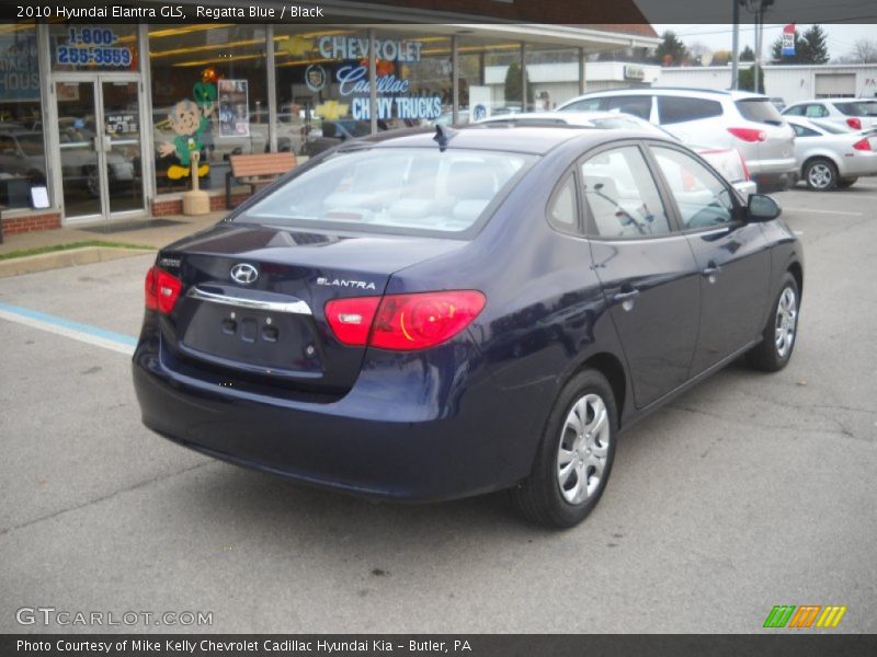 Regatta Blue / Black 2010 Hyundai Elantra GLS