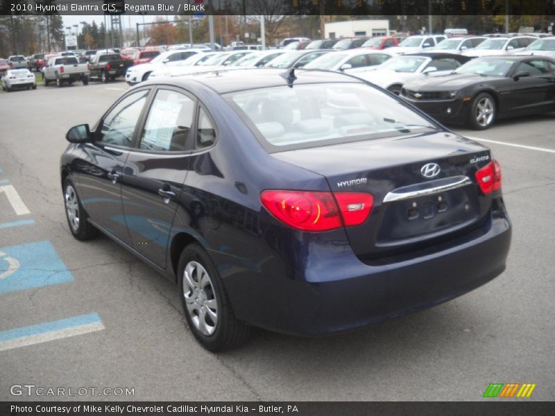 Regatta Blue / Black 2010 Hyundai Elantra GLS