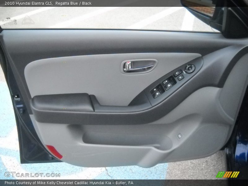 Regatta Blue / Black 2010 Hyundai Elantra GLS