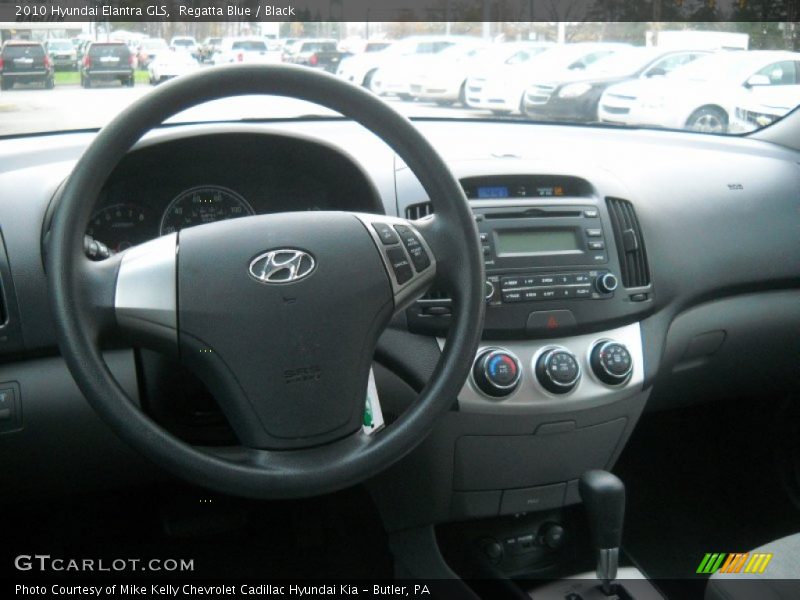 Regatta Blue / Black 2010 Hyundai Elantra GLS
