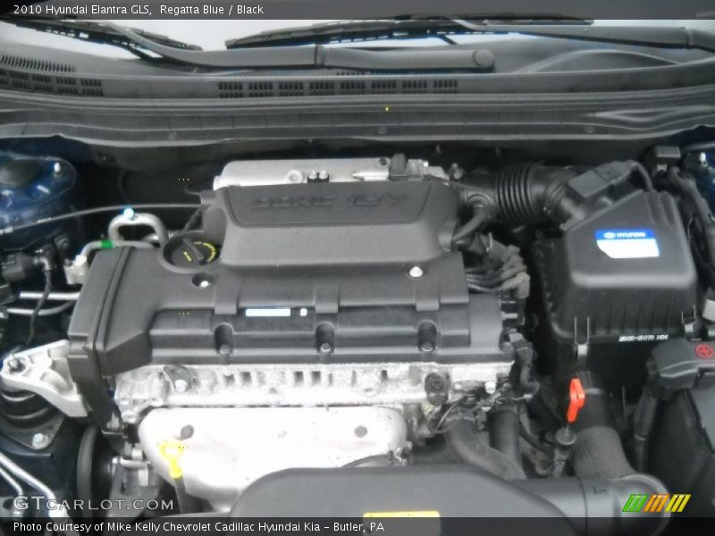 Regatta Blue / Black 2010 Hyundai Elantra GLS