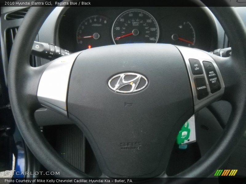 Regatta Blue / Black 2010 Hyundai Elantra GLS