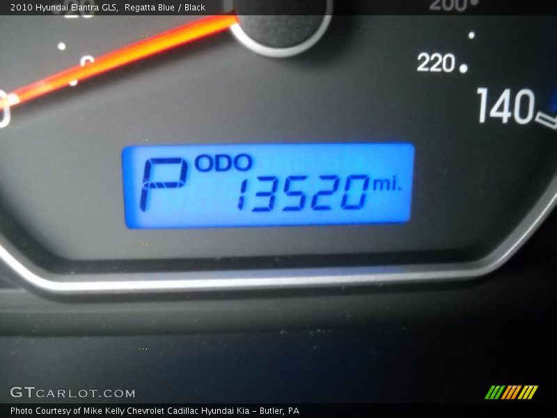 Regatta Blue / Black 2010 Hyundai Elantra GLS