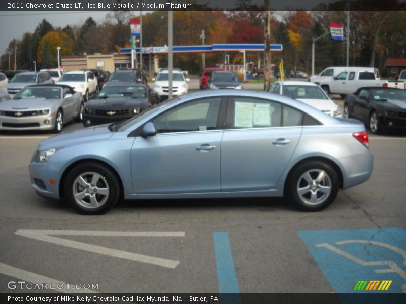 Ice Blue Metallic / Medium Titanium 2011 Chevrolet Cruze LT