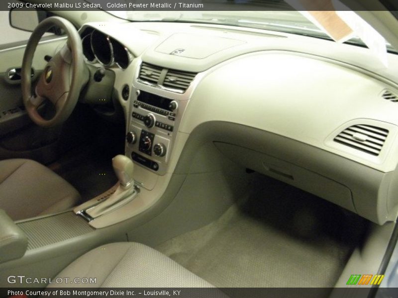 Golden Pewter Metallic / Titanium 2009 Chevrolet Malibu LS Sedan