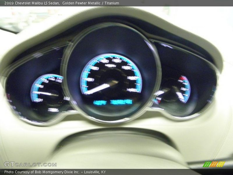 Golden Pewter Metallic / Titanium 2009 Chevrolet Malibu LS Sedan