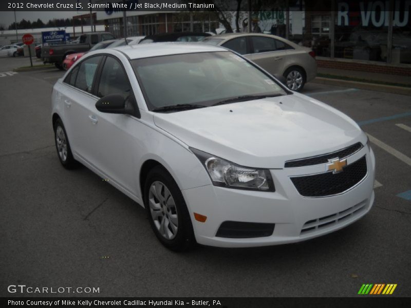 Summit White / Jet Black/Medium Titanium 2012 Chevrolet Cruze LS