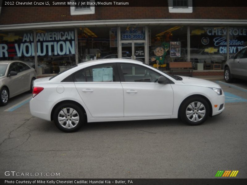 Summit White / Jet Black/Medium Titanium 2012 Chevrolet Cruze LS