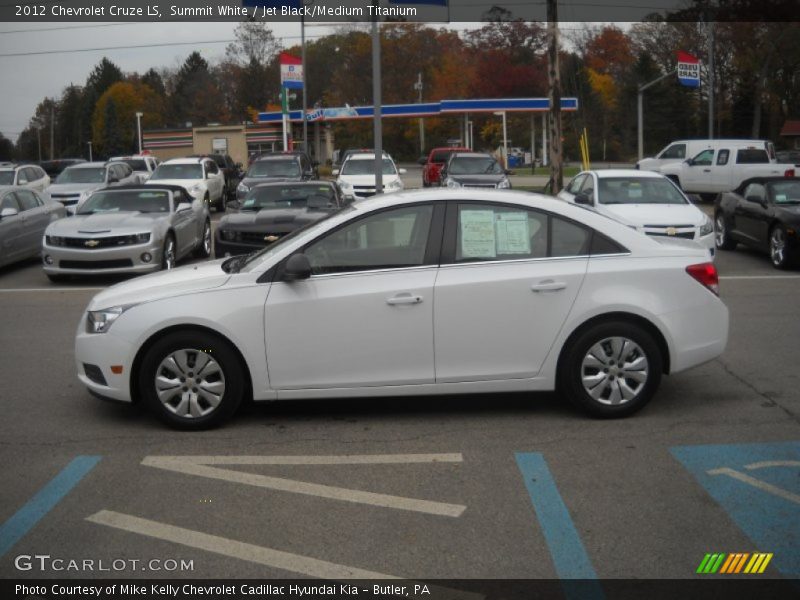 Summit White / Jet Black/Medium Titanium 2012 Chevrolet Cruze LS