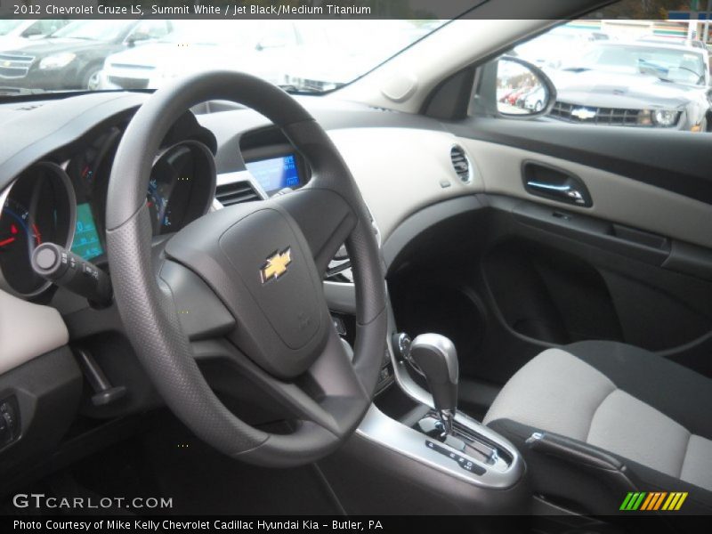 Summit White / Jet Black/Medium Titanium 2012 Chevrolet Cruze LS