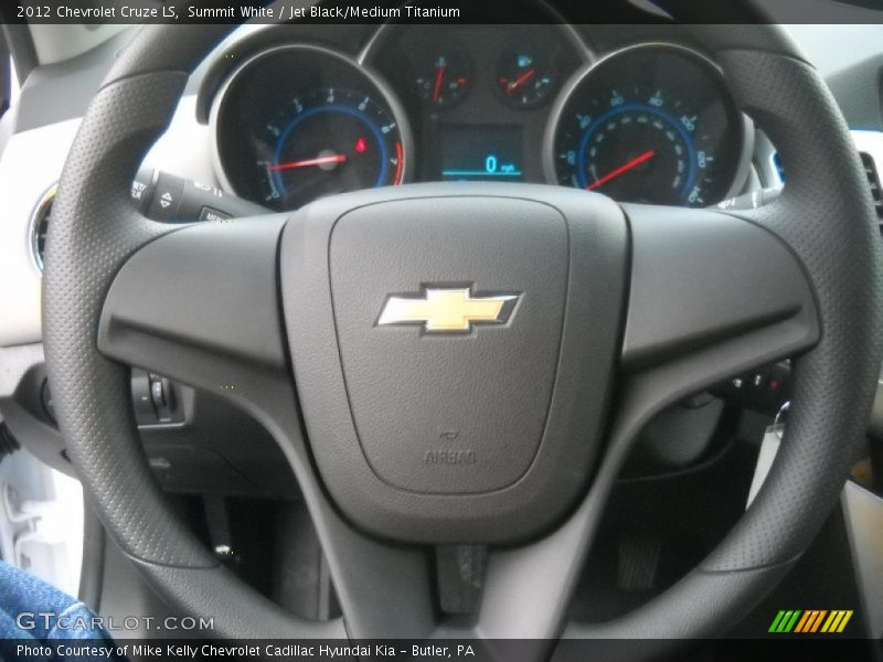 Summit White / Jet Black/Medium Titanium 2012 Chevrolet Cruze LS