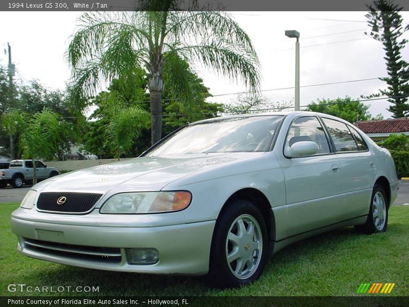 White / Tan 1994 Lexus GS 300