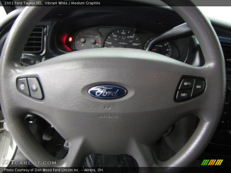 Vibrant White / Medium Graphite 2001 Ford Taurus SES