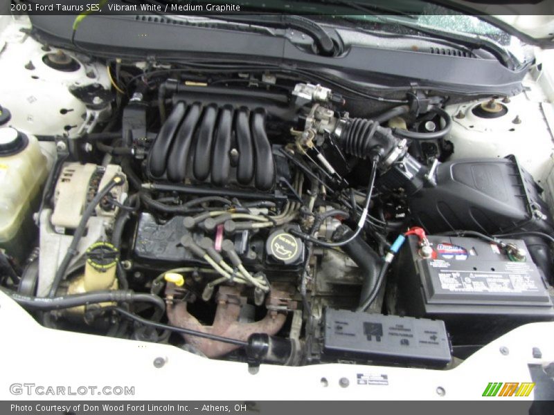 Vibrant White / Medium Graphite 2001 Ford Taurus SES