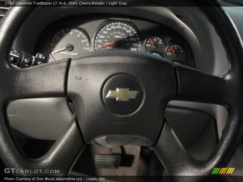 Dark Cherry Metallic / Light Gray 2008 Chevrolet TrailBlazer LT 4x4