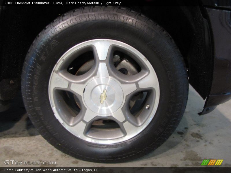 Dark Cherry Metallic / Light Gray 2008 Chevrolet TrailBlazer LT 4x4