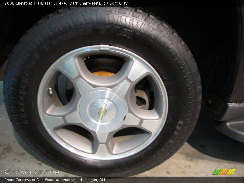 Dark Cherry Metallic / Light Gray 2008 Chevrolet TrailBlazer LT 4x4