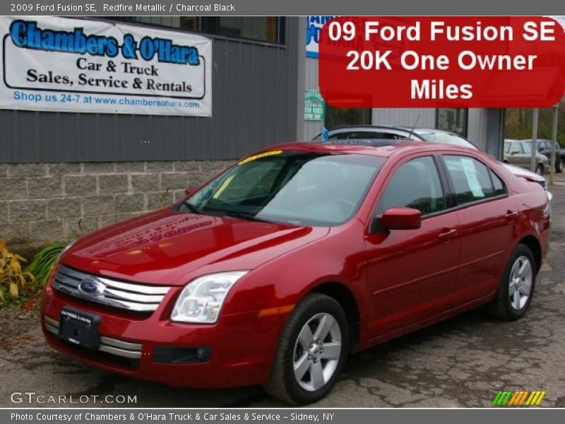 Redfire Metallic / Charcoal Black 2009 Ford Fusion SE