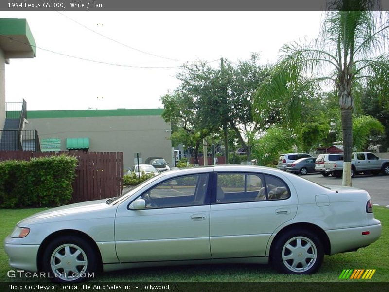 White / Tan 1994 Lexus GS 300