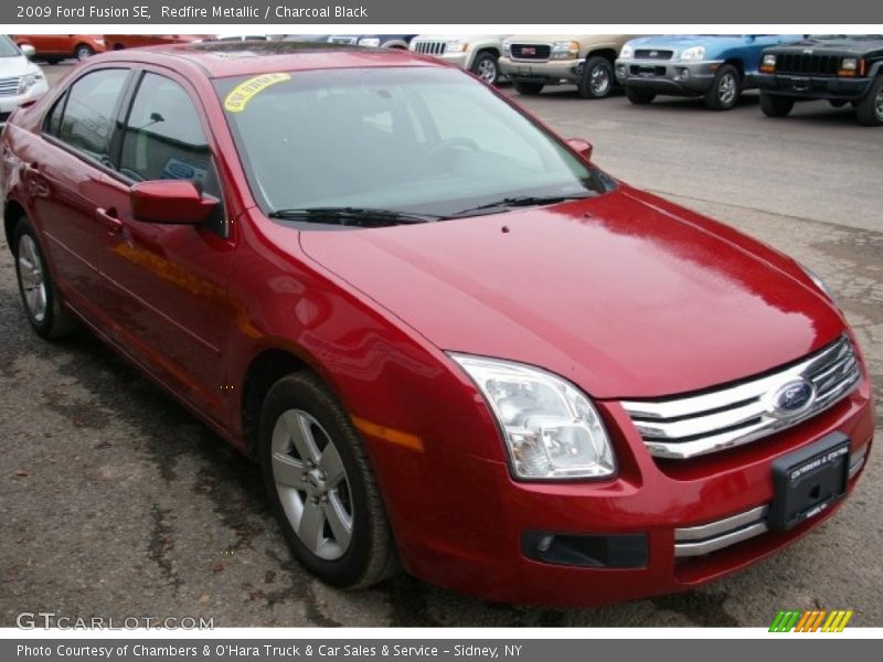 Redfire Metallic / Charcoal Black 2009 Ford Fusion SE