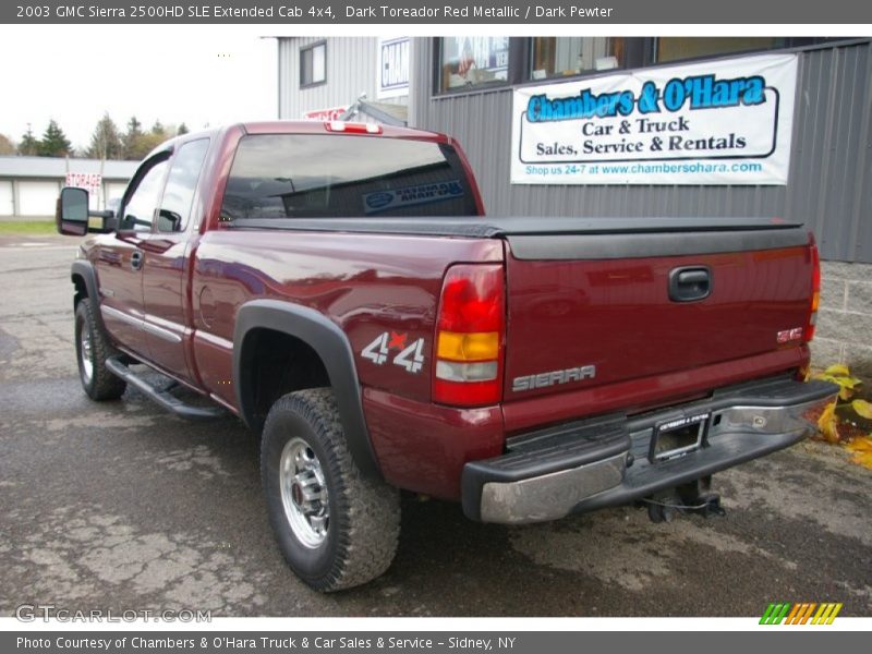 Dark Toreador Red Metallic / Dark Pewter 2003 GMC Sierra 2500HD SLE Extended Cab 4x4