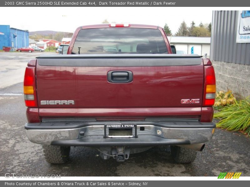 Dark Toreador Red Metallic / Dark Pewter 2003 GMC Sierra 2500HD SLE Extended Cab 4x4