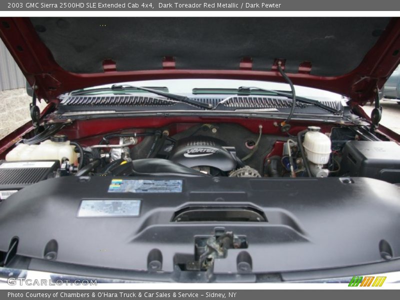 Dark Toreador Red Metallic / Dark Pewter 2003 GMC Sierra 2500HD SLE Extended Cab 4x4