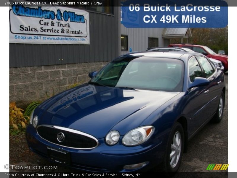 Deep Sapphire Metallic / Gray 2006 Buick LaCrosse CX
