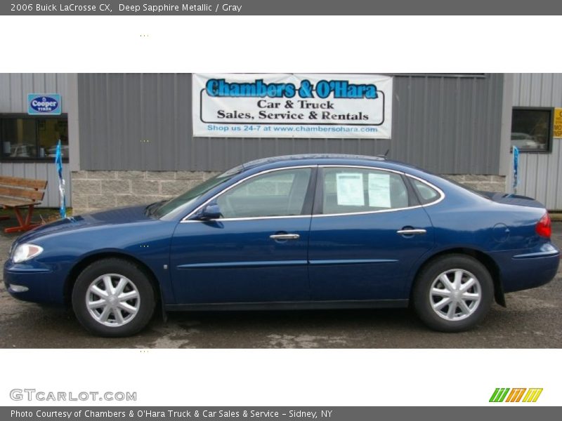 Deep Sapphire Metallic / Gray 2006 Buick LaCrosse CX