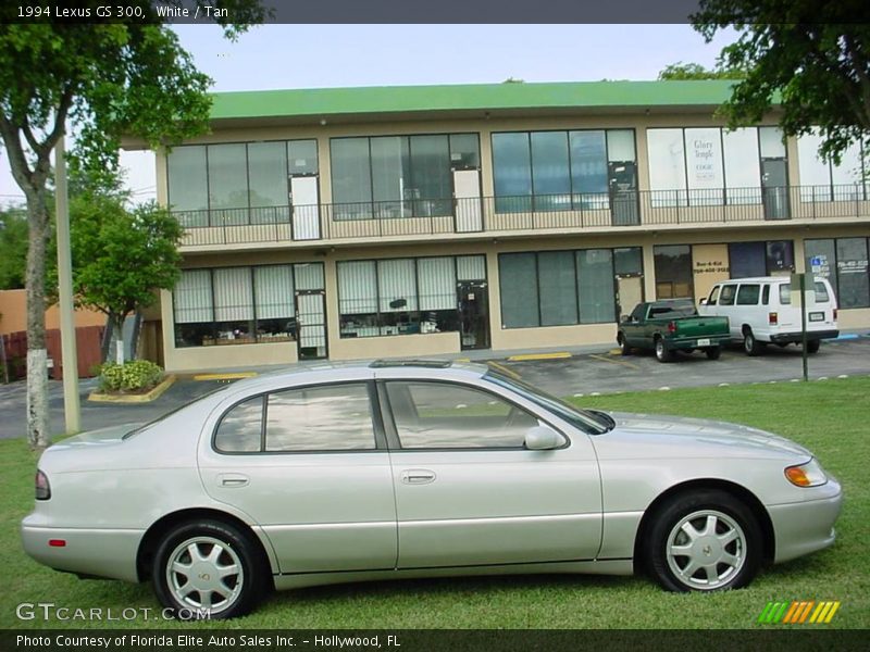 White / Tan 1994 Lexus GS 300