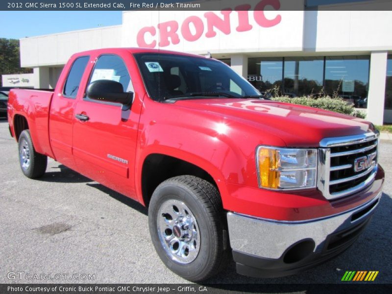 Fire Red / Dark Titanium 2012 GMC Sierra 1500 SL Extended Cab