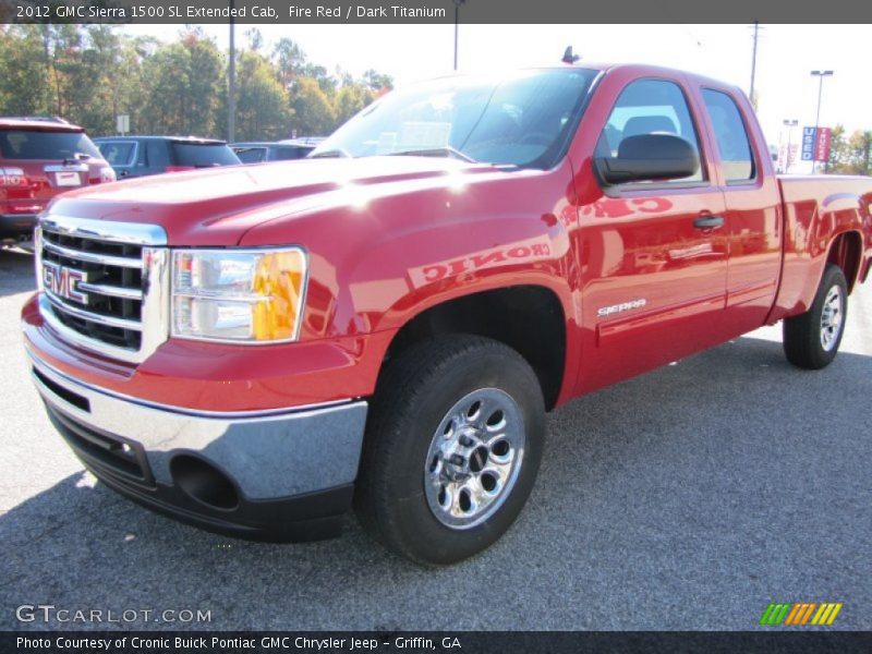 Fire Red / Dark Titanium 2012 GMC Sierra 1500 SL Extended Cab